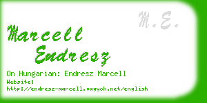 marcell endresz business card